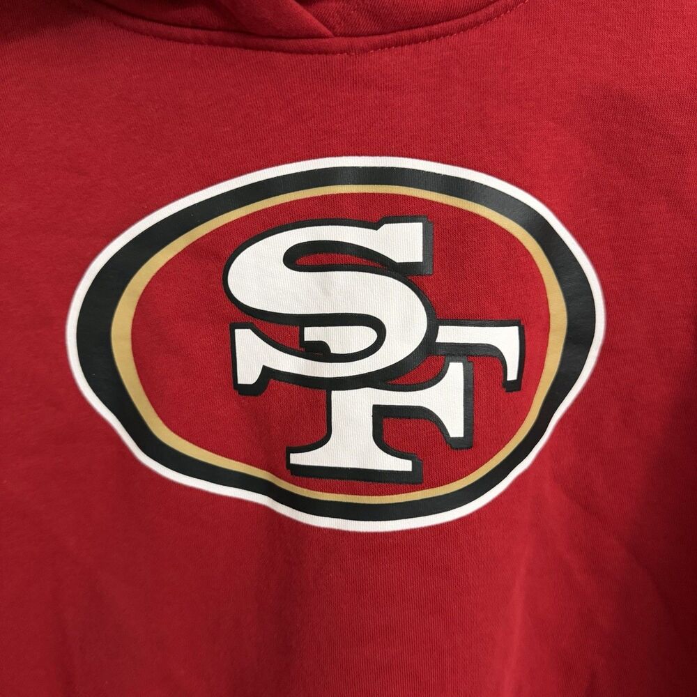 Nike San Francisco 49ers Hoodie Mens Large Red NFL Football Pullover Sweatshirt - Picture 3 of 8